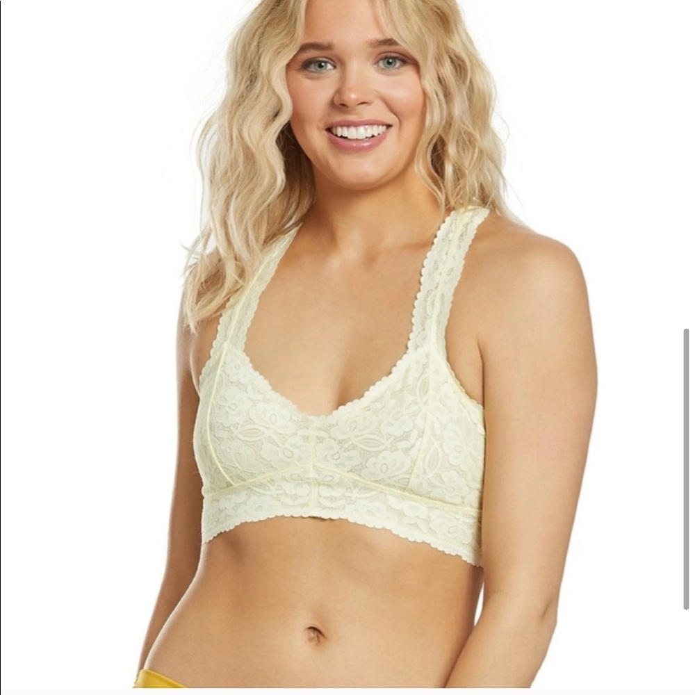 Free People Gallon Lace Racerback Lemon Water Ice
